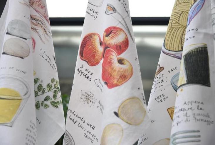 Printed Linen Napkin/ Placemat/ Kitchen Towel