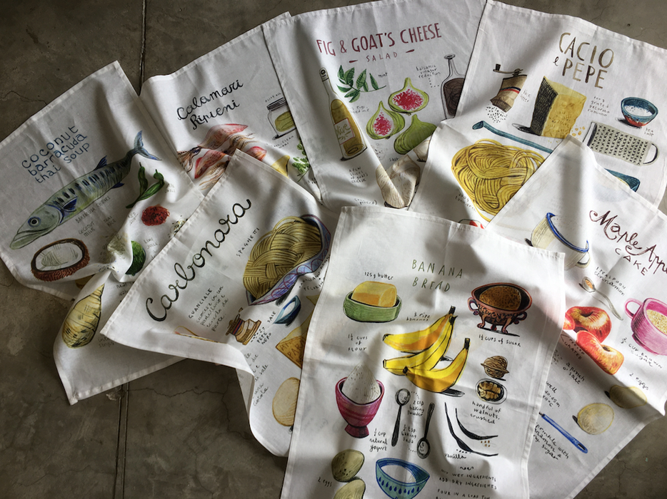 Printed Linen Napkin/ Placemat/ Kitchen Towel
