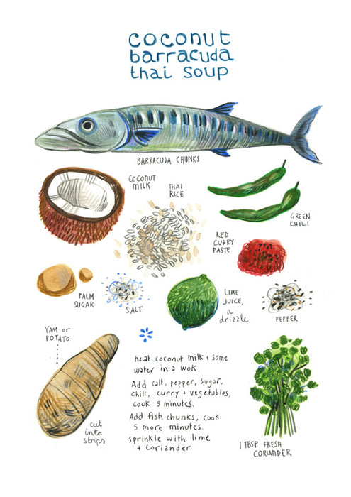 Illustrated Recipe Linen (Illustrations by Ms. Felicita Sala)